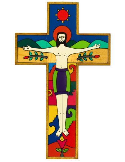 4 Crucified Christ cross - Available in 15cm, 25cm, 40cm, 63cm