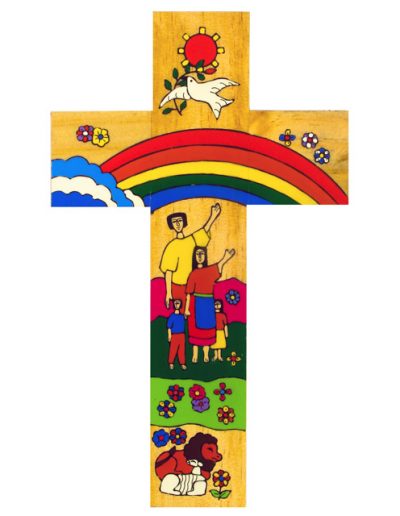 73 Rainbow Cross - Available in 12cm, 25cm, 40cm