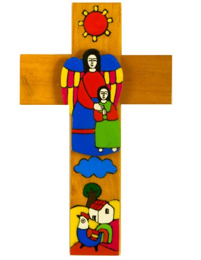 9 Guardian Angel girl cross - Available in 15cm, 25cm